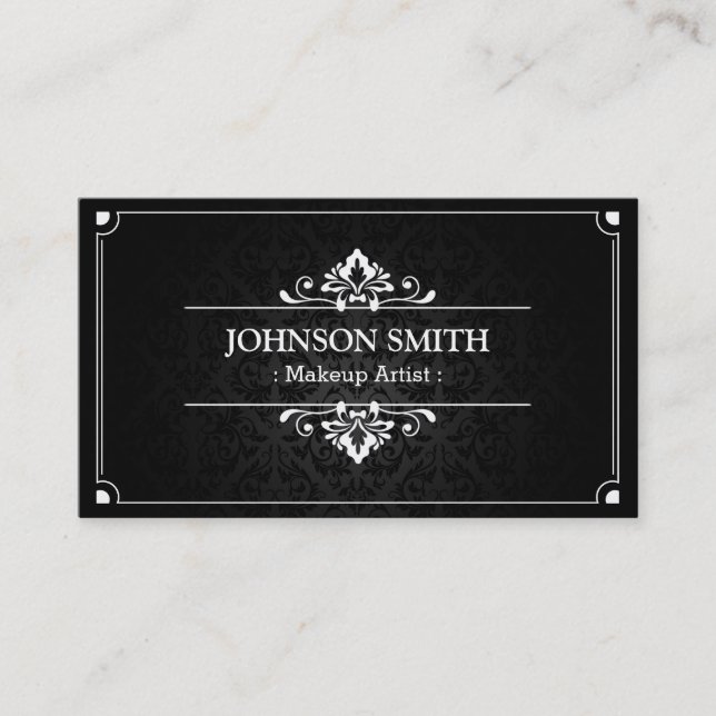 Makeup Artist - Shadow of Damask Business Card (Front)