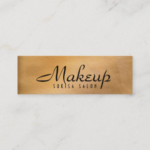 Makeup Artist Shiny Copper Skinny Business Cards