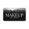 Makeup Artist Silver Drips Trendy Black Glitter