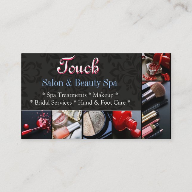 Makeup Artist Spa Salon Beauty Business Card (Front)