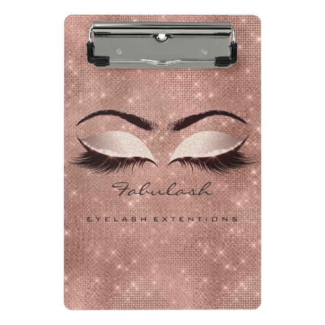 Makeup Artist Studio Lashes Extension Spark Rose Mini Clipboard (Front)