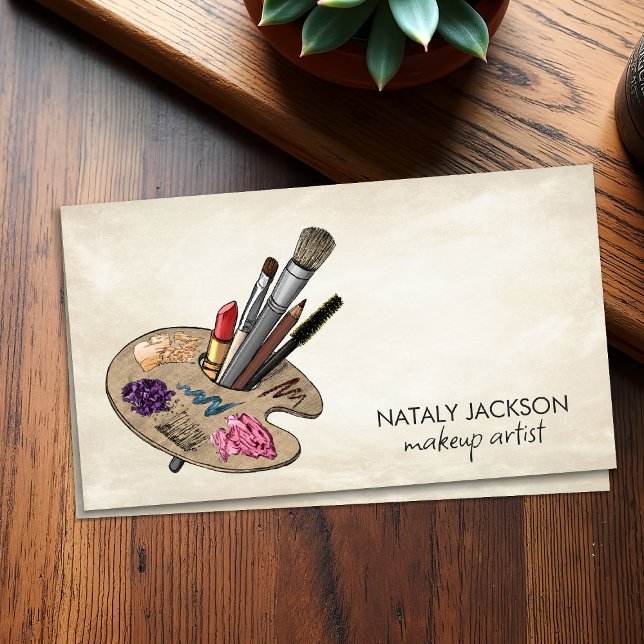 Makeup artist tools palette business card (Creator Uploaded)