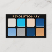Makeup Artist Unique Blue Eyeshadow Pallete Business Card (Front)