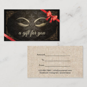 Makeup Artist Vintage Damask Gift Certificates