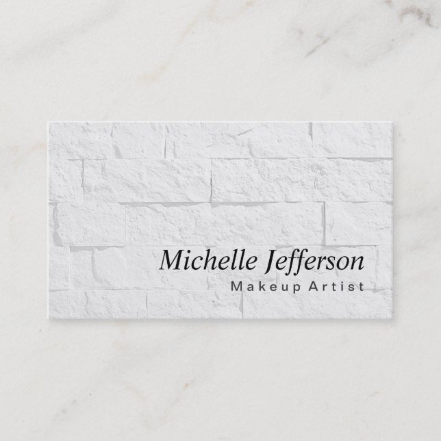 Makeup Artist Wall Brick Pattern Business Card (Front)