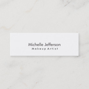 Makeup Artist White Stylish Business Card