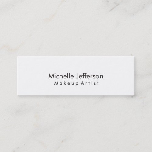 Makeup Artist White Stylish Business Card