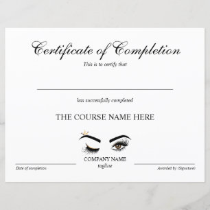 Makeup artist Wink Eye Beauty Course Completion