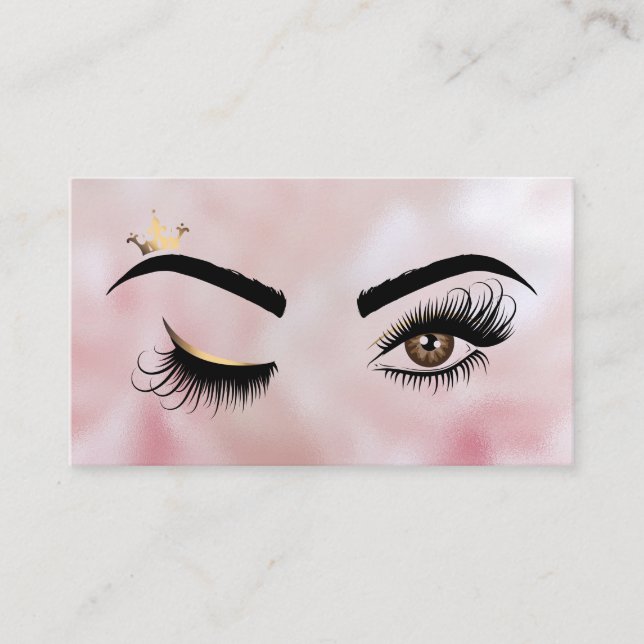 Makeup artist Wink Eye Beauty Salon Lash Extension Business Card (Front)