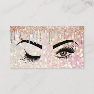 Makeup artist Wink Eye Beauty Salon Lash Extension Business Card