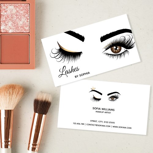 Makeup artist Wink Eye Beauty Salon Lash Extension Business Card