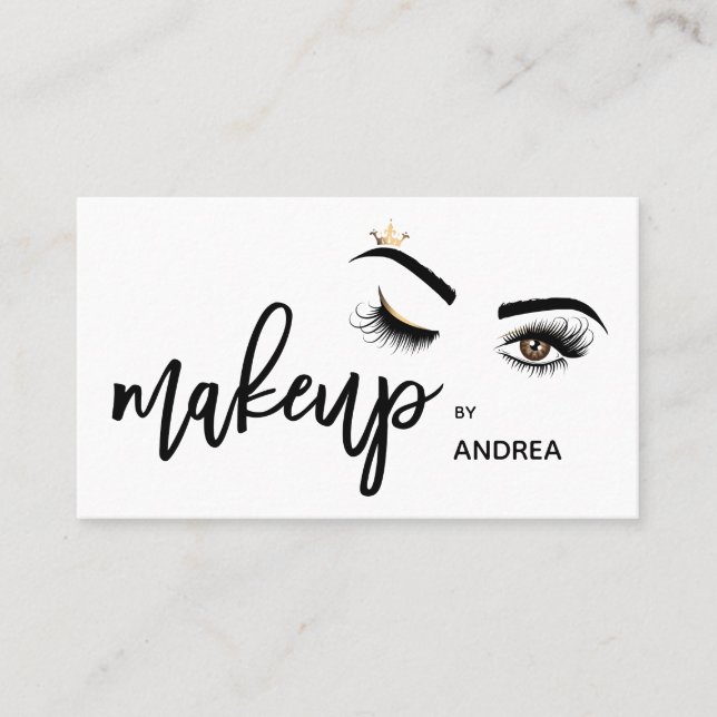 Makeup artist Wink Eye Beauty Salon Lash Extension Business Card (Front)