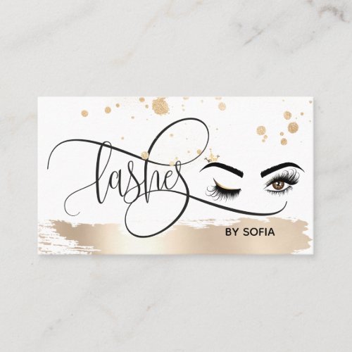 Makeup artist Wink Eye Beauty Salon Lash Extension Business Card