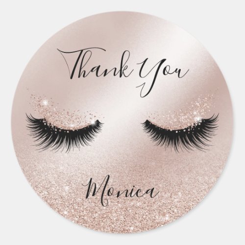 Makeup artist Wink Eye Brown Eye Beauty Salon Lash Classic Round Sticker