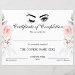 Makeup artist Wink Eye  Certificate of Completion<br><div class="desc">Makeup artist Wink Eye Beauty Salon Lash Extension Course Completion Certificate of Completion</div>