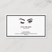 Makeup artist Wink Eye with Crown Lash Extension Business Card (Back)