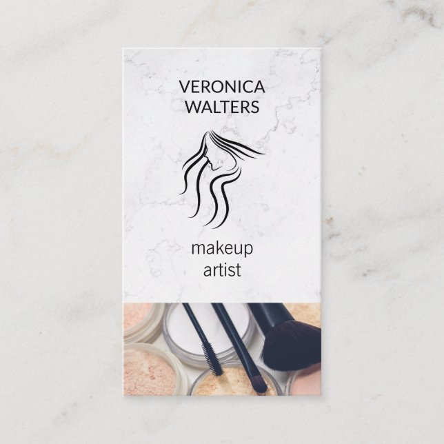 Makeup Artist | Womens Beauty | Makeup Kit Business Card (Front)