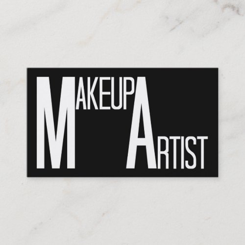 Makeup Artist Word Business Card
