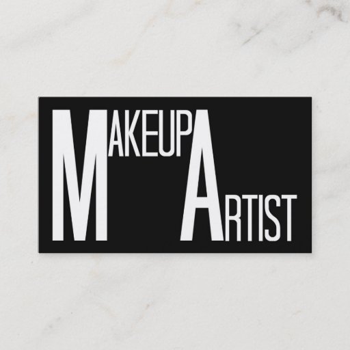 Customizable Makeup Artist Word Business Card