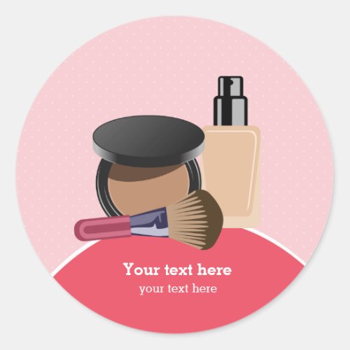 Makeup artists classic round sticker