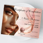 Makeup Beauty Certificate of Completion Award<br><div class="desc">Makeup artist Beauty Salon Lash Extension Course Completion</div>