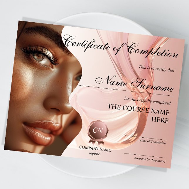 Makeup Beauty Certificate of Completion Award (Creator Uploaded)
