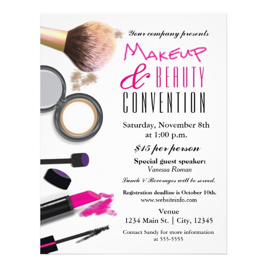 Makeup & Beauty Chic Glam Event Flyer Poster | Zazzle.com