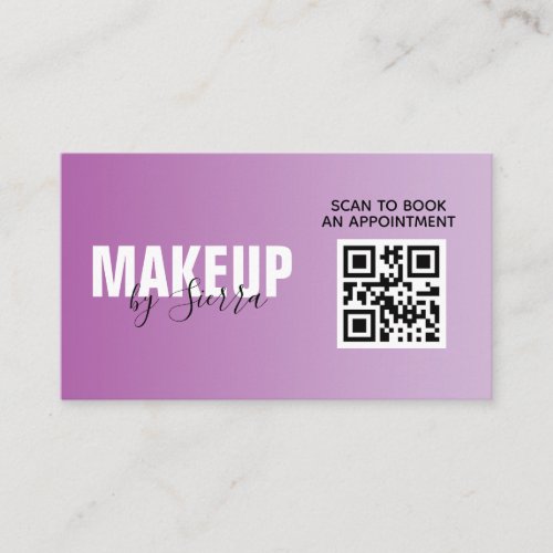 Makeup Beauty QR Code Scan to Book Appointment Business Card