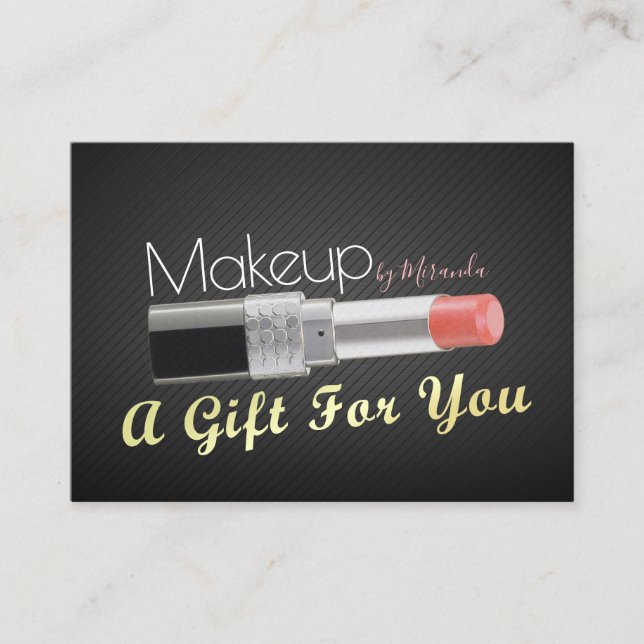Makeup Beauty Salon Gift Certificate Chic Lipstick (Front)