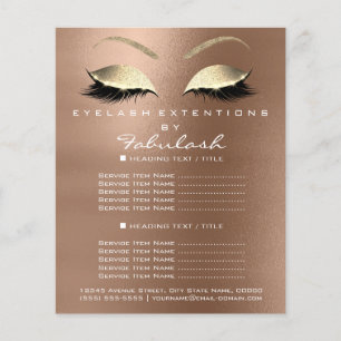 Makeup Beauty Salon Gold Glitter Flyer Coffe Lux