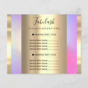 Makeup Beauty Salon Hair Nail Pink Price List Flyer