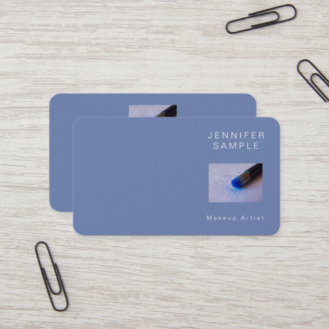 Makeup Beauty Salon Modern Elegant Professional Business Card (Front/Back In Situ)