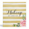 Makeup Beauty Salon Pink Floral Gold Stripes