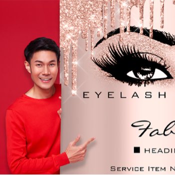 Makeup Beauty Salon Pink Glitter Flyer  Eyelashes by luxury_luxury at Zazzle