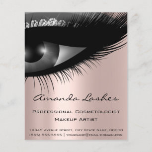 Makeup Beauty Salon Pink Grey Gray Rose Flyer