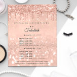 Makeup Beauty Salon Rose Glitter Flyer Prices1<br><div class="desc">**"FlorenceK's Glitterati Invite: Where Beauty Meets Glam in a Flyer! 💄✨"** Hold the phone, beauty aficionados! 📞✋ If Cinderella had a beauty salon and wanted to announce her services with a grand ol’ flourish, she’d probably knock on FlorenceK's door on Zazzle. The reason? The dazzling **Makeup Beauty Salon Rose Glitter...</div>