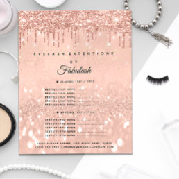 Makeup Beauty Salon Rose Glitter Flyer Prices1