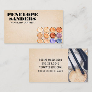Makeup Brushes and Foundation Business Card