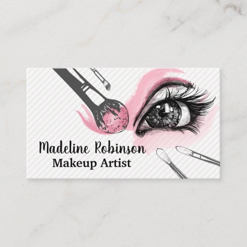 Makeup Brushes  Eye Lashes Appointment Card