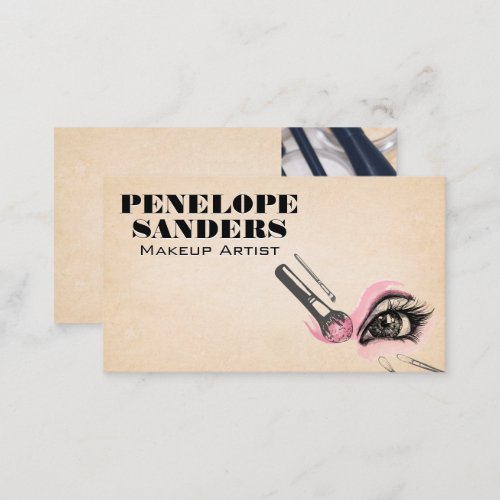 Makeup Brushes  Eye Lashes Business Card
