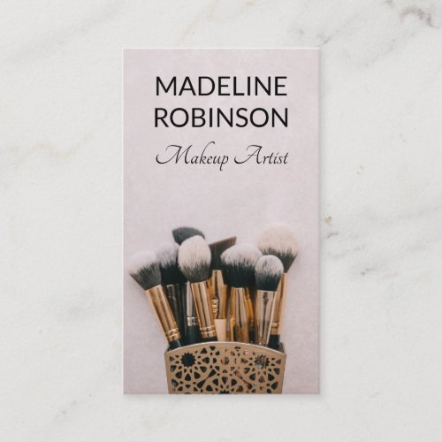 Makeup Brushes  Makeup Artist Appointment Card