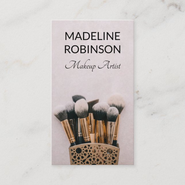 Makeup Brushes | Makeup Artist Appointment Card (Front)