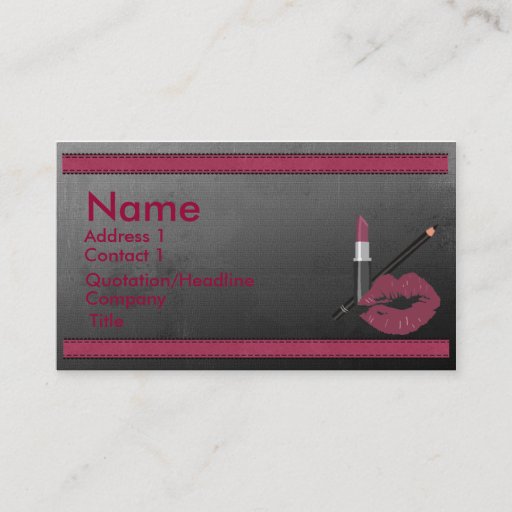 Customizable Makeup business card