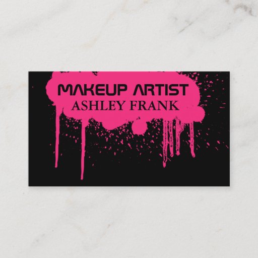 Customizable Makeup Business Card