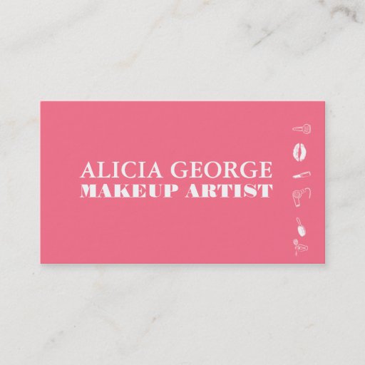 Customizable Makeup Business Card Templates