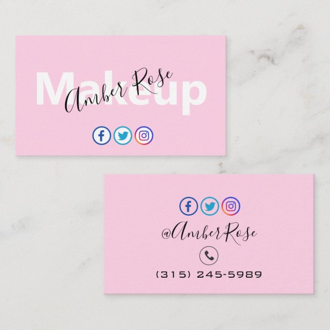  Makeup Business Card (Front/Back)