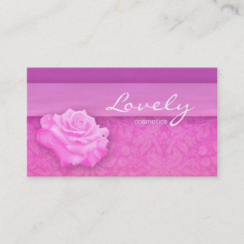 Makeup Business Card Flower Rose Pink Cosmetics 2