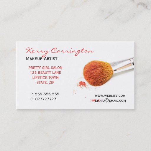 Customizable Makeup business cards