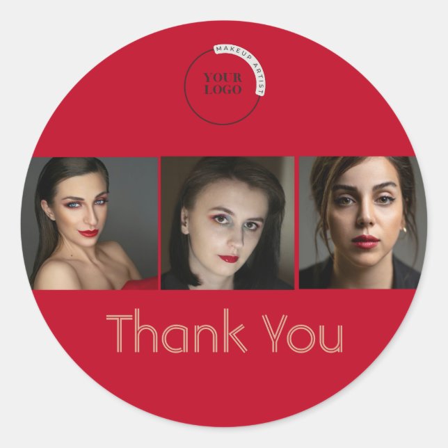 Makeup Business  Classic Round Sticker (Front)