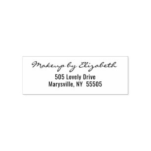Makeup By Script Name Address Self-inking Stamp